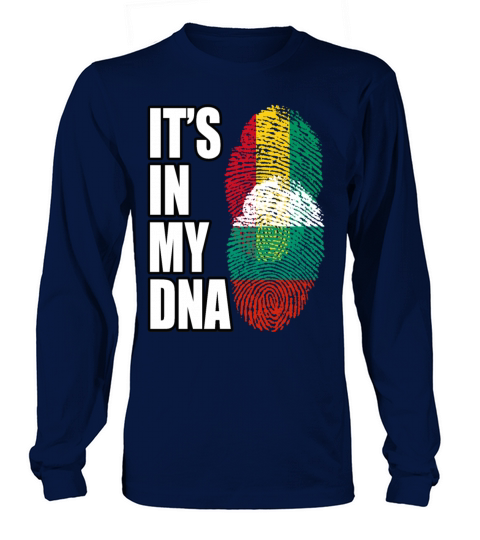 Guinean And Bulgarian Mix Heritage DNA Flag Long sleeved Unisex