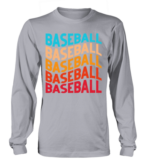 Retro Baseball Hippie Women Sports Long sleeved Unisex