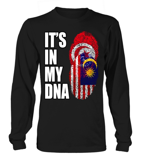 Tunisian And Malaysian Mix Heritage DNA Flag Long sleeved Unisex