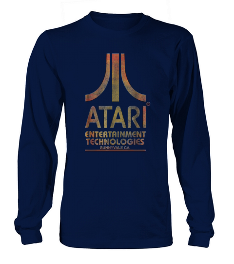 Vintage Atari Entertainment Technologies Distressed T-Shirt Long sleeved Unisex