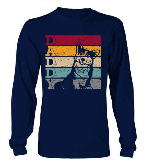 Welsh Corgi Cardigan Dog Dad Daddy Vintage Retro Long sleeved Unisex