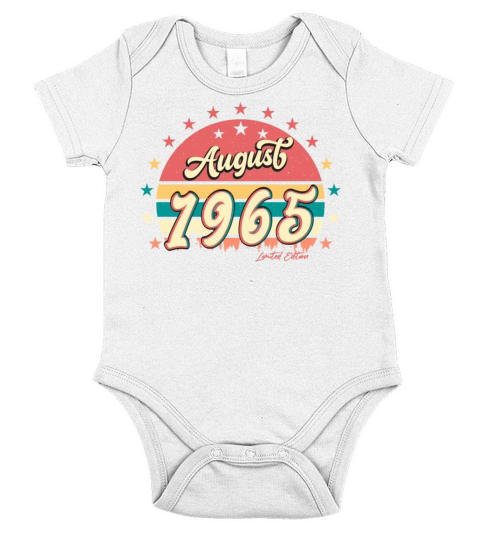 1965 August Vintage Short Sleeve Baby One-Piece