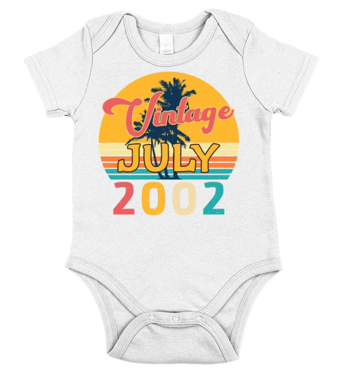 20 Years In July 2002 Short Sleeve Baby One-Piece