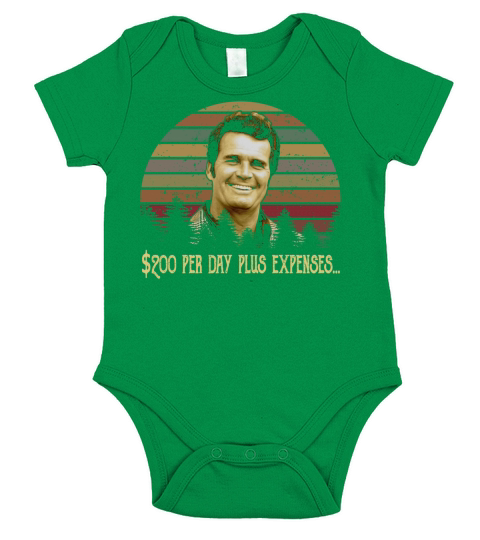 $200 Per Day Plus Expenses Vintage {Jim Rockford The Rockford Files} Short Sleeve Baby One-Piece