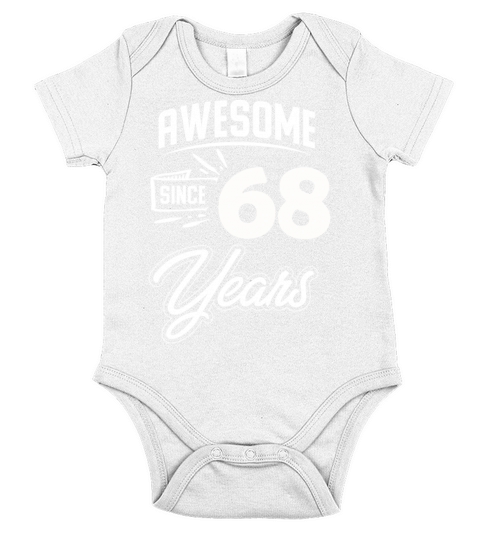 68th Birthday Gift Birthday Vintage April Short Sleeve Baby One-Piece