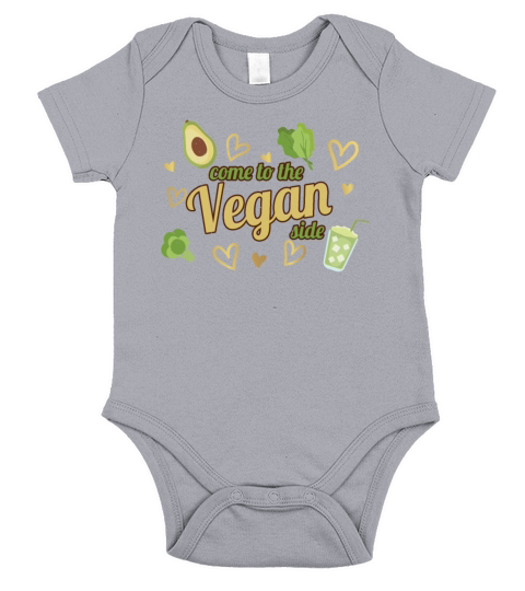 Avocado Heart Vegetable Vegetarian Come To Vegan Short Sleeve Baby One-Piece