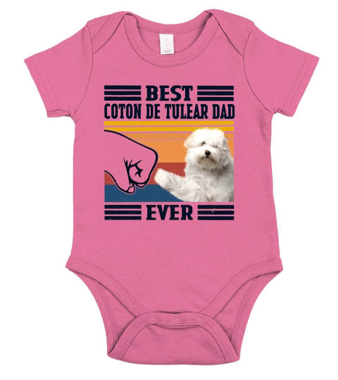 Best Coton De Tulear Dad Ever Vintage Shirt n Short Sleeve Baby One-Piece