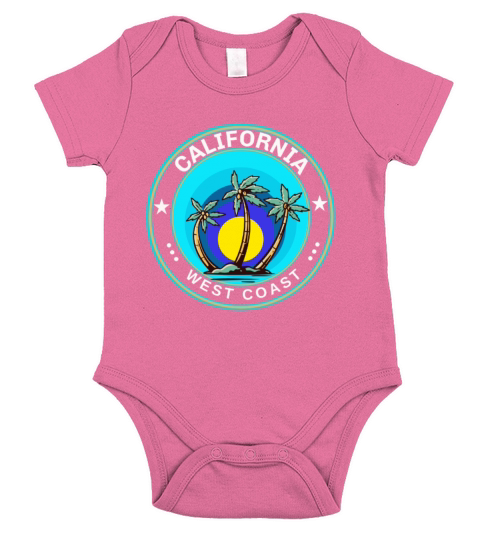 California CA Vintage Graphic Retro 70s Short Sleeve Baby One-Piece