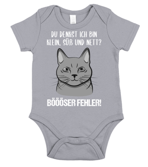Cat Small Sweet Nice Bad Mistake Quote Gift Short Sleeve Baby One-Piece