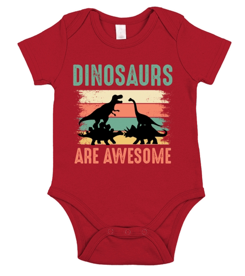 Dinosaurs are awesome(1) Short Sleeve Baby One-Piece