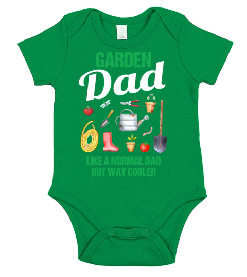 Garden Dad Funny Quote Gift Men Short Sleeve Baby One-Piece