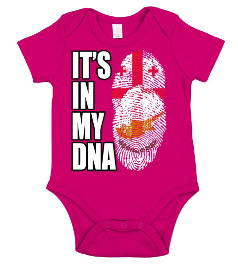 Georgian And Cypriot Mix Heritage DNA Flag Short Sleeve Baby One-Piece