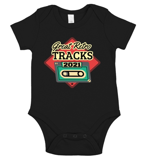 Great Retro Tracks 2021 Cassette Vintage Birthday Short Sleeve Baby One-Piece