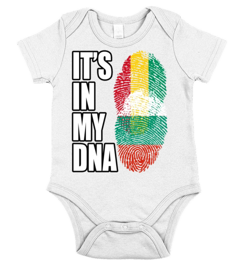 Guinean And Bulgarian Mix Heritage DNA Flag Short Sleeve Baby One-Piece