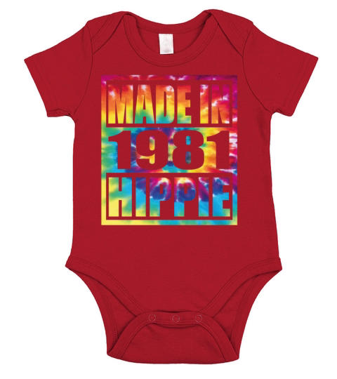 Hippie Birthday 1981 Short Sleeve Baby One-Piece
