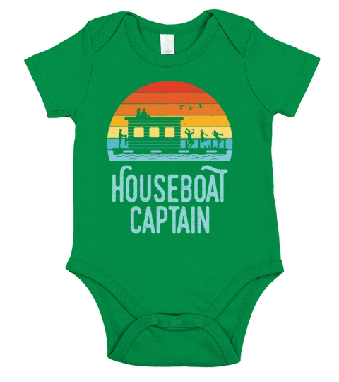 Houseboat Captain Short Sleeve Baby One-Piece