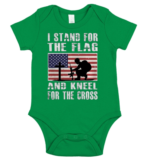 I Stand For The Flag And Kneel For The Cross Short Sleeve Baby One-Piece