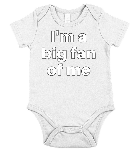 im a big fan of me Short Sleeve Baby One-Piece