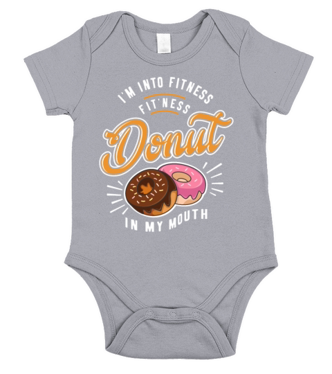 Im Into Fitness Fitness Donut In My Mouth Short Sleeve Baby One-Piece
