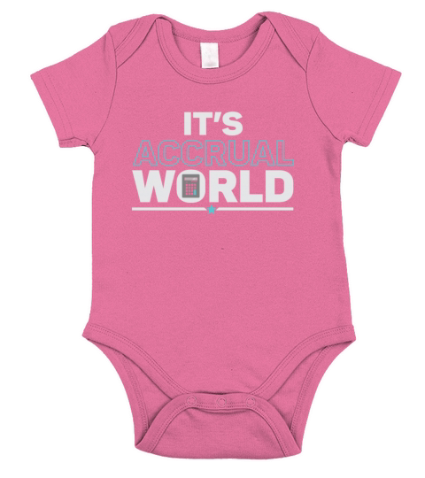 Its Accrual World Funny Accountant Accounting CPA Short Sleeve Baby One-Piece