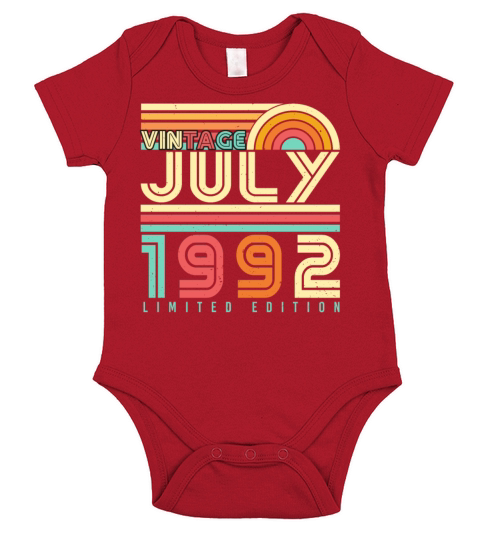 July 1992 30th Birthday Short Sleeve Baby One-Piece