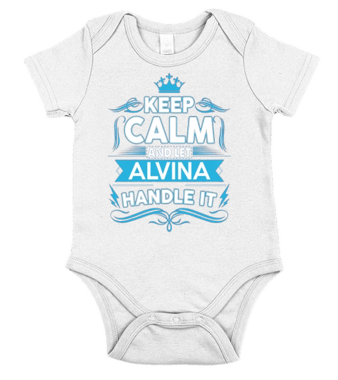 Keep calm ALVINA, ALVINA tshirt Short Sleeve Baby One-Piece