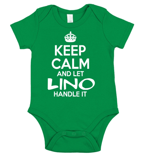 Keep Calm And Let Lino Handle It Short Sleeve Baby One-Piece