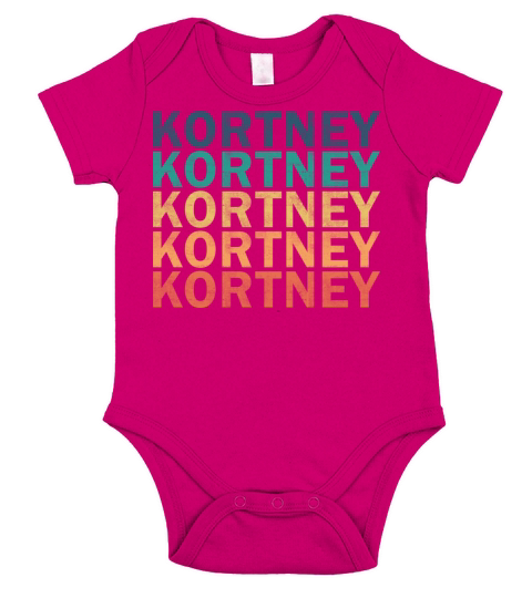 Kortney Name T Shirt - Kortney Vintage Retro Name Short Sleeve Baby One-Piece