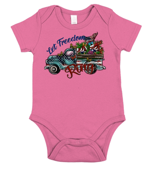 Let Freedom Ring Short Sleeve Baby One-Piece