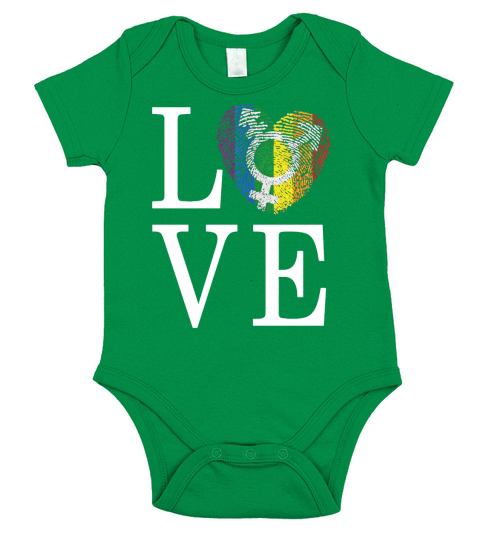 LGBT Pride Shirts Gifts LOVE Heart Rainbow Color T-Shirt Short Sleeve Baby One-Piece
