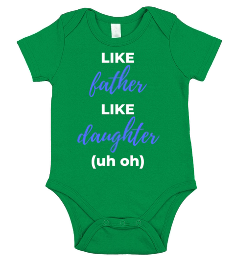 Like Father Like Daughter uh oh Short Sleeve Baby One-Piece