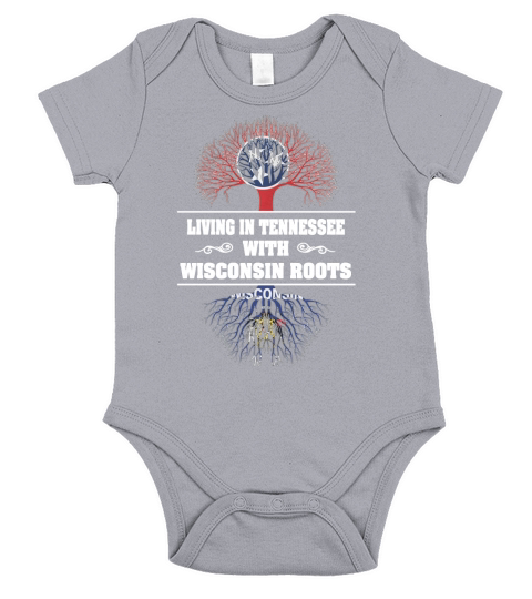 LIVING IN TENNESSEE WITH WISCONSIN ROOTS Short Sleeve Baby One-Piece