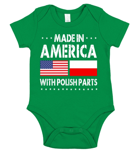Made In America With Polish Parts T-Shirt For Men Women Short Sleeve Baby One-Piece