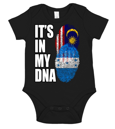 Malaysian And Honduran Mix Heritage DNA Flag Short Sleeve Baby One-Piece