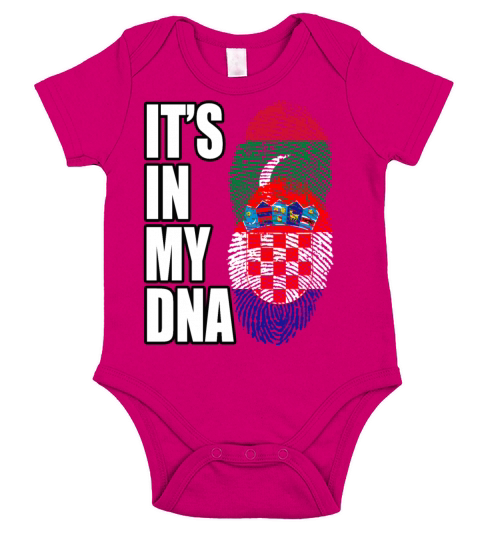 Maldivian And Croatian Mix Heritage DNA Flag Short Sleeve Baby One-Piece