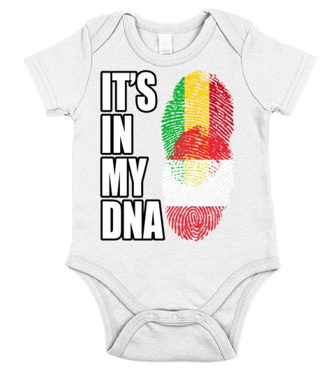 Malian And Austrian Mix Heritage DNA Flag Short Sleeve Baby One-Piece