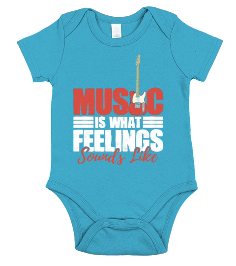 Music Is What Feelings Sound Like Musical Quote Short Sleeve Baby One-Piece