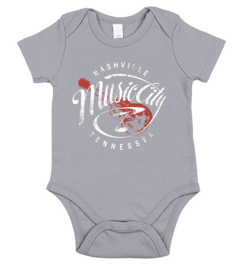 Nashville Music City USA Vintage T-shirt Short Sleeve Baby One-Piece