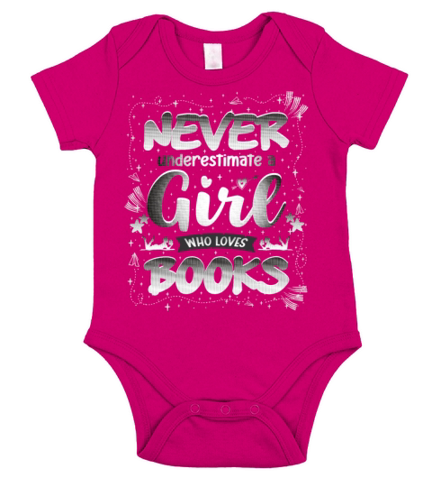 Never underestimate a girl who loves books Short Sleeve Baby One-Piece