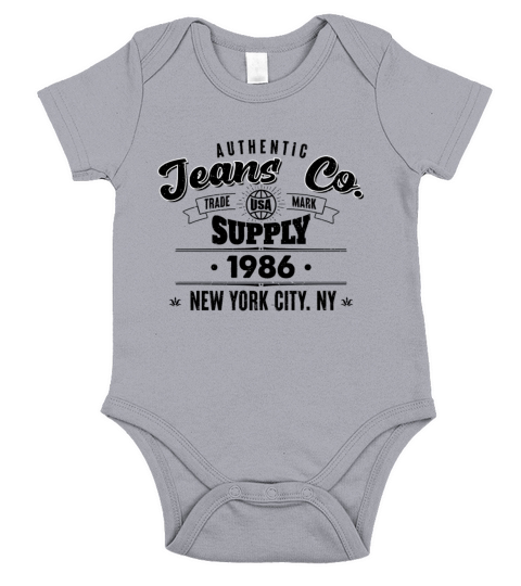 New York City Born In 1986 Vintage Birthday Short Sleeve Baby One-Piece