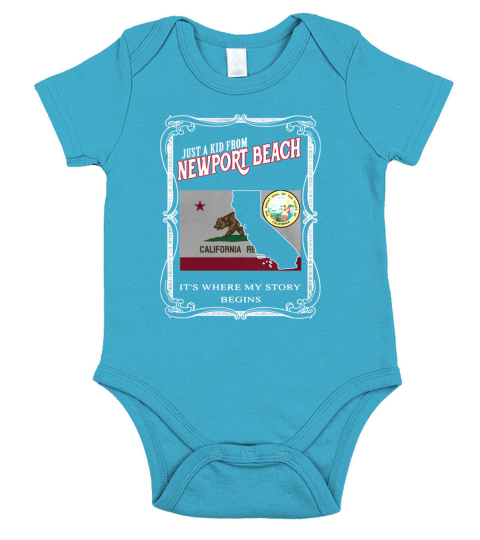Newport Beach - CALIFORNIA Short Sleeve Baby One-Piece