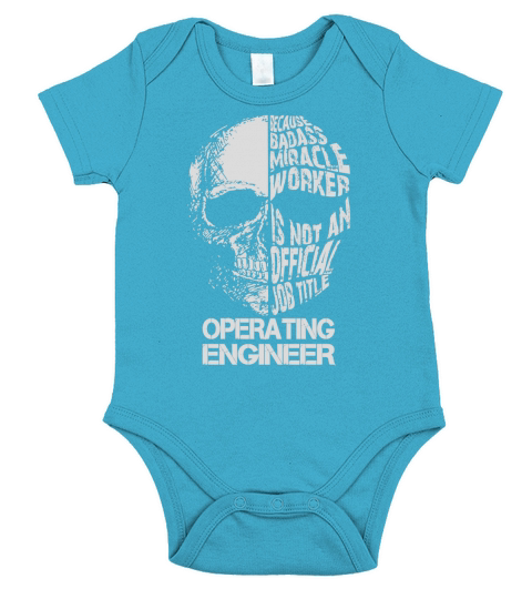 OPERATING ENGINEER Bada Skull Short Sleeve Baby One-Piece