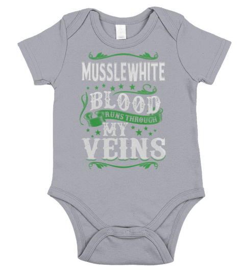 Proud To Be MUSSLEWHITE Tshirt Short Sleeve Baby One-Piece