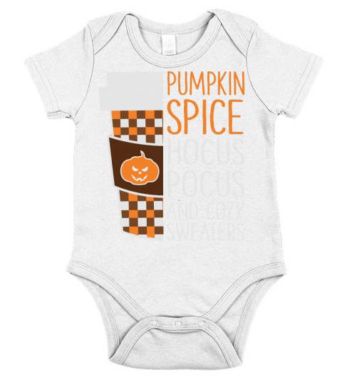 Pumpkin Spice Hocus Pocus And Cozy Sweaters Halloween Short Sleeve Baby One-Piece