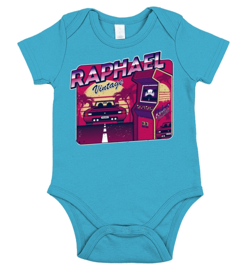 Raphael - Personalized Vintage Gamer 80s 90s Short Sleeve Baby One-Piece