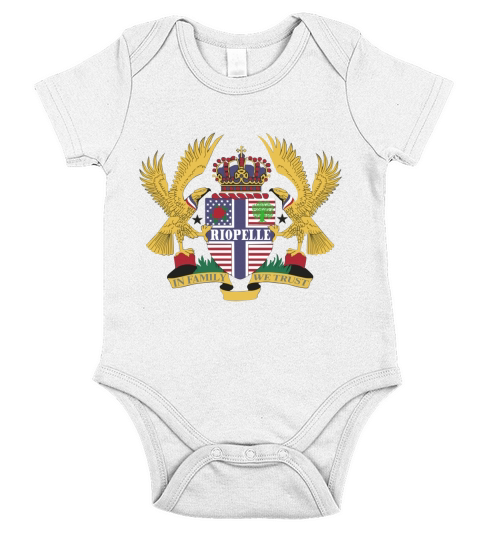 Riopelle Family Crest For American People - Riopelle Family T-Shirt, Hoodie, Sweatshirt Short Sleeve Baby One-Piece