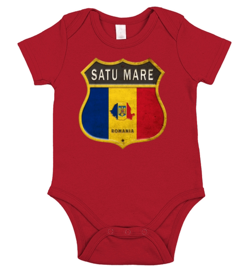 Satu Mare Romania Crest Design Short Sleeve Baby One-Piece