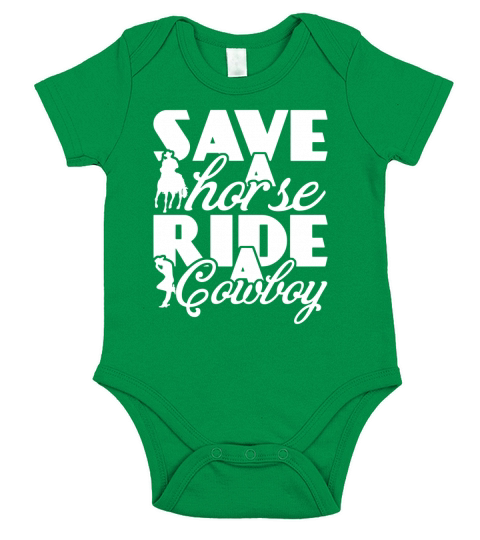 SAVE A HORSE RIDE A COWBOY Short Sleeve Baby One-Piece