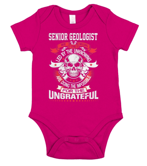 SENIOR GEOLOGIST Short Sleeve Baby One-Piece