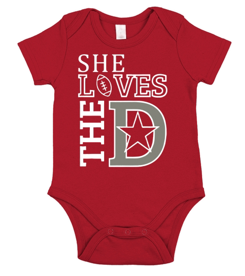 SHE LOVES THE D Short Sleeve Baby One-Piece